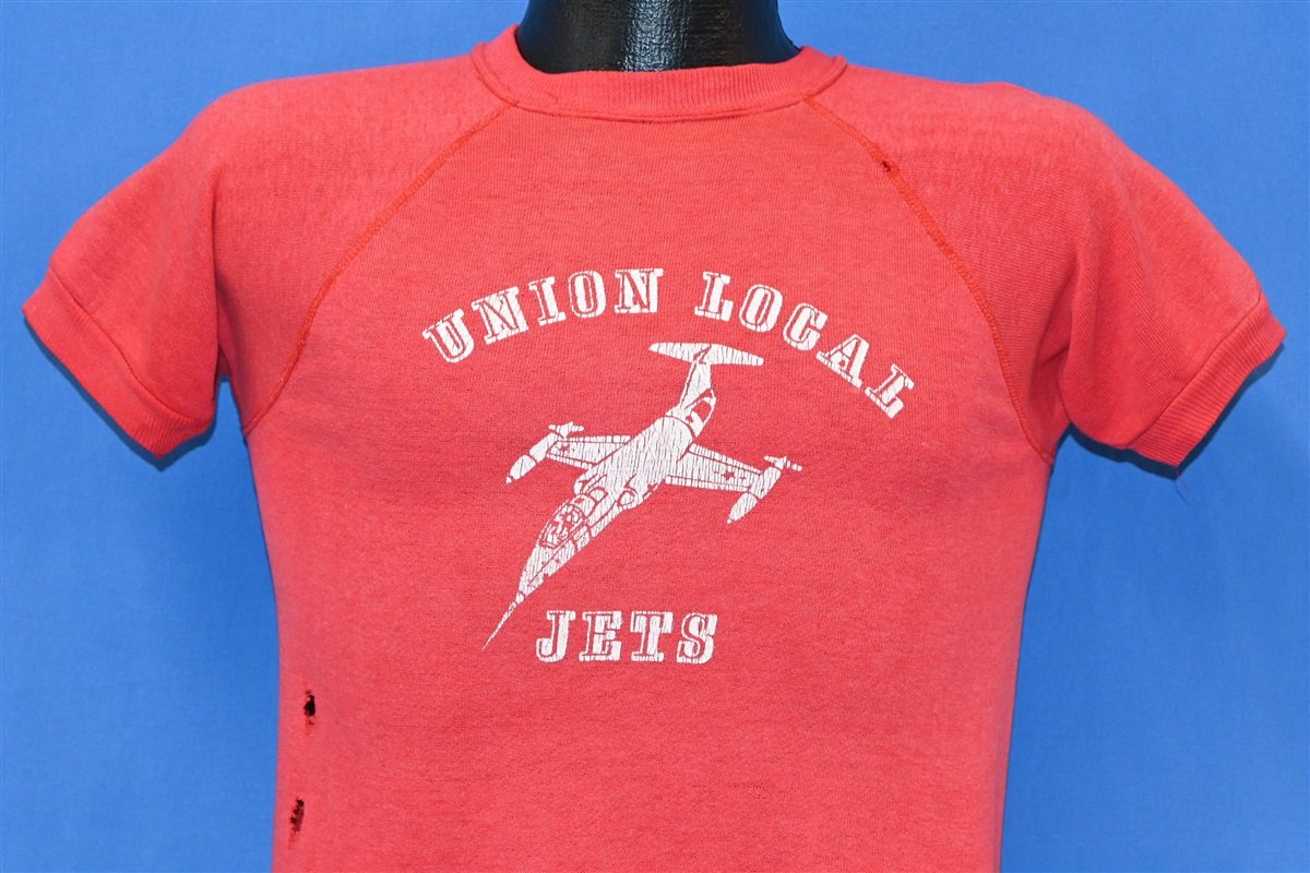 80s Union Local Jets Fighter Distressed Sweatshirt Small product image 1