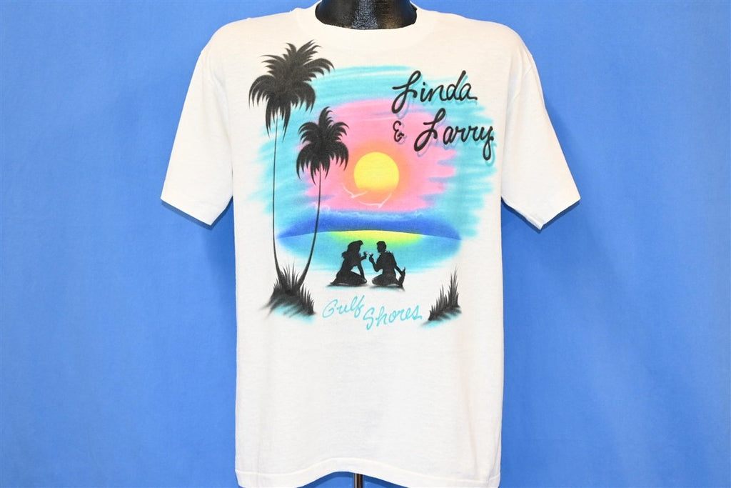 90s Gulf Shores Linda Larry Airbrush Sunset t-shirt Medium product image 2