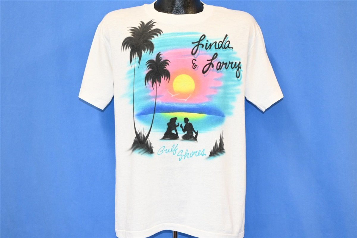 90s Gulf Shores Linda Larry Airbrush Sunset t-shirt Medium product image 2