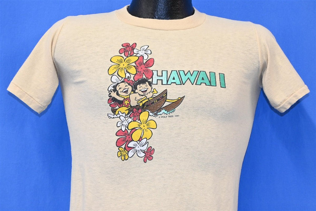 80s Hawaii Poly Tees Hibiscus Flower Kids t-shirt Youth product image 1