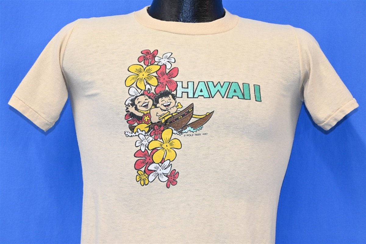 80s Hawaii Poly Tees Hibiscus Flower Kids t-shirt Youth product image 1