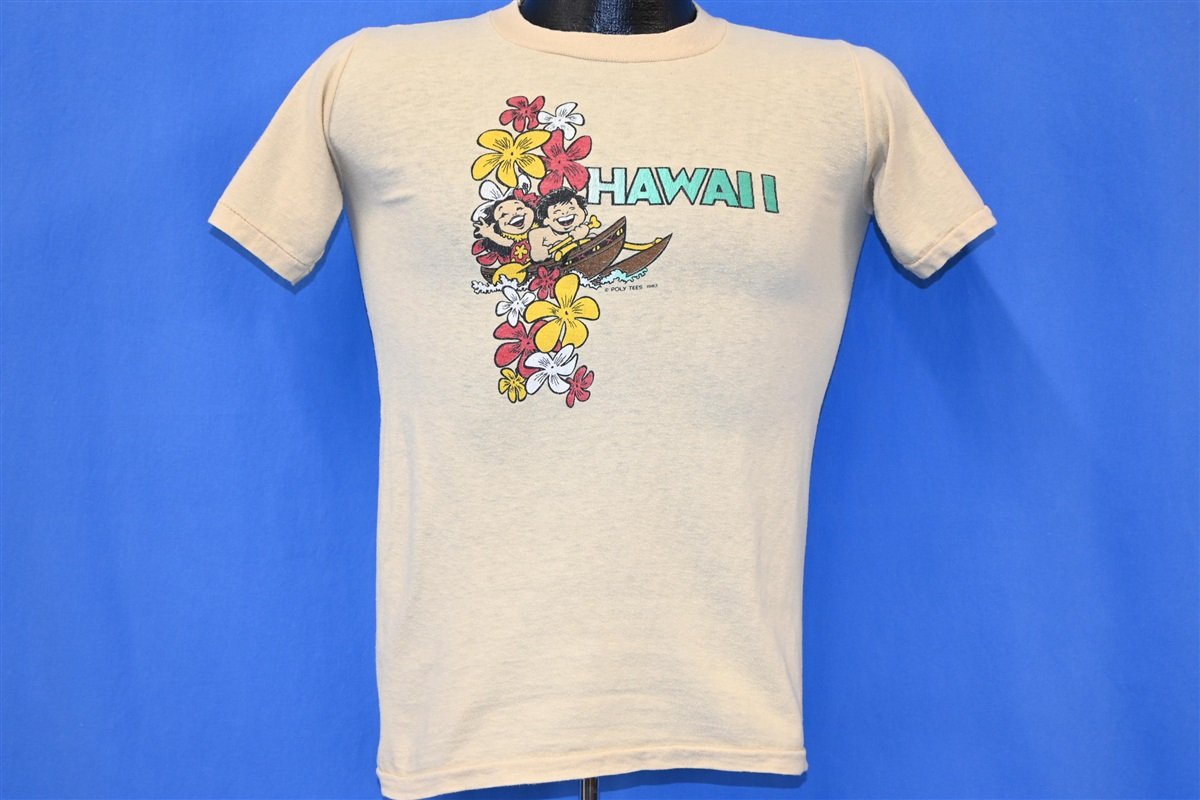 80s Hawaii Poly Tees Hibiscus Flower Kids t-shirt Youth product image 2