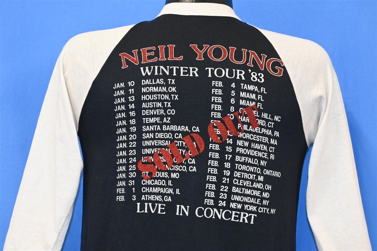 80s Neil Young Solo American Tour 1983 Rock t-shirt Medium product image 3