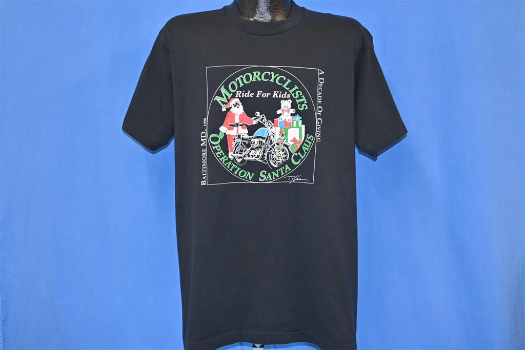 90s Operation Santa Claus Motorcycle Christmas t-shirt Large product image 2