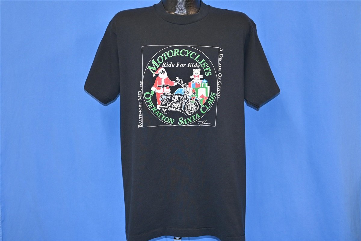 90s Operation Santa Claus Motorcycle Christmas t-shirt Large product image 2