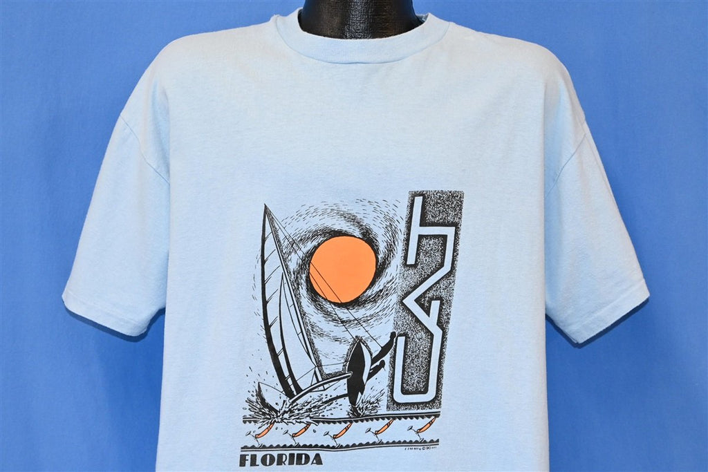 90s Cat Florida Catamaran Sailboat Sunset t-shirt Extra product image 1