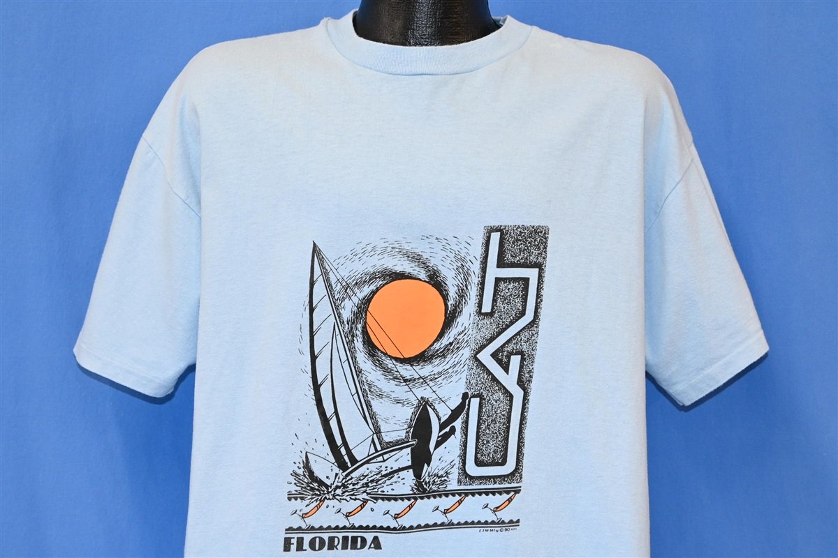 90s Cat Florida Catamaran Sailboat Sunset t-shirt Extra product image 1