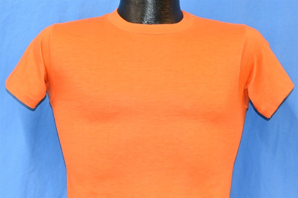 80s Blank Orange Basic Tee Hanes t-shirt Youth Large product image 1
