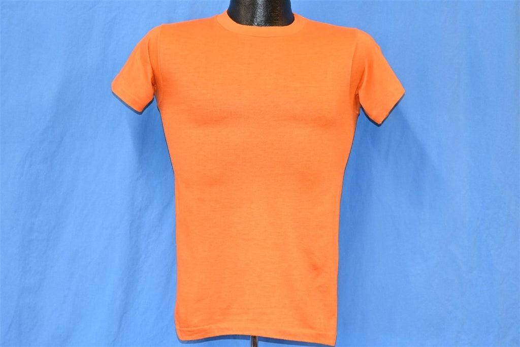 80s Blank Orange Basic Tee Hanes t-shirt Youth Large product image 2