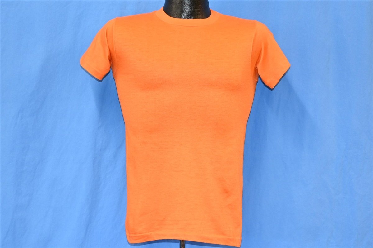 80s Blank Orange Basic Tee Hanes t-shirt Youth Large product image 2