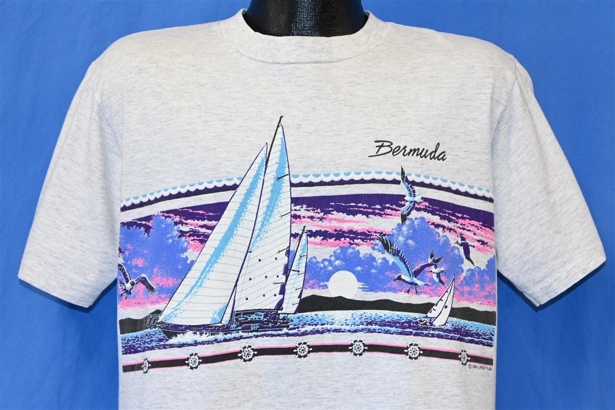 90s Bermuda Sailboat Ocean Sunset Vacation t-shirt Large product image 1