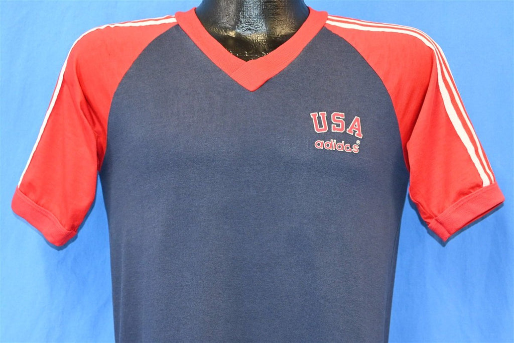 80s Adidas USA Raglan United States Three Stripe t-shirt product image 1