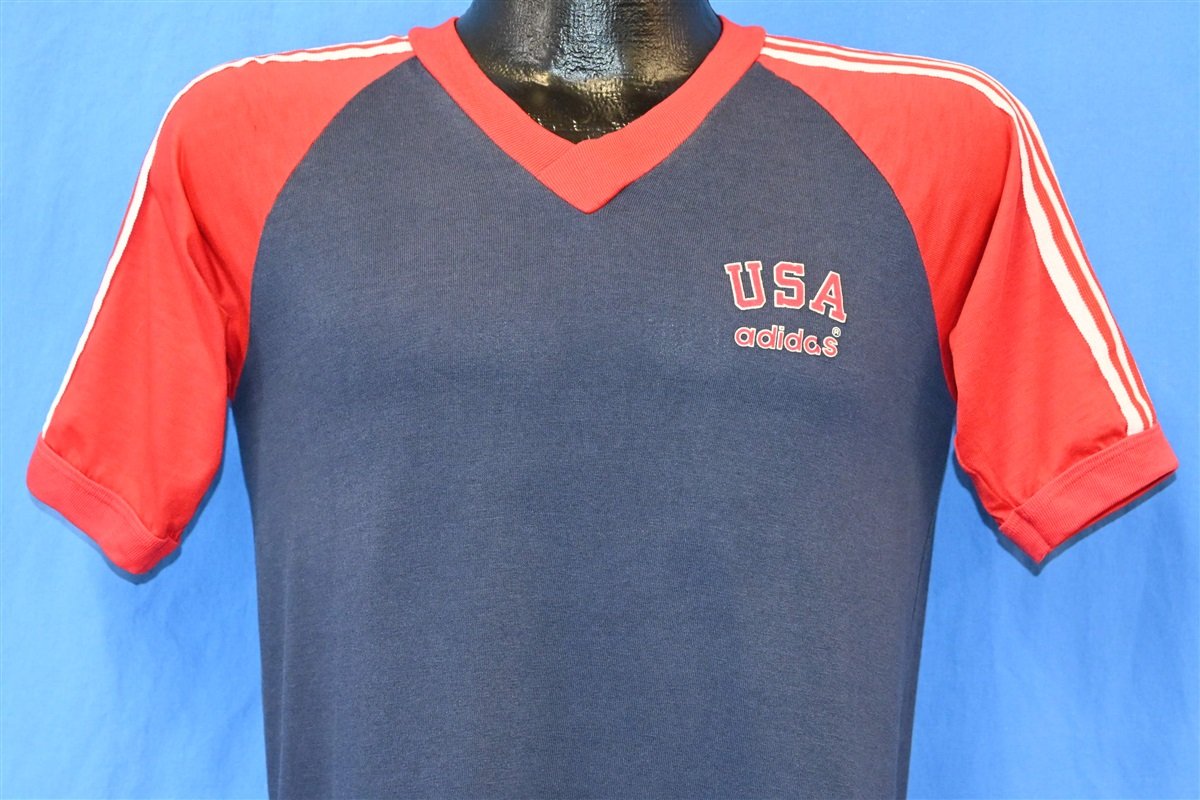 80s Adidas USA Raglan United States Three Stripe t-shirt product image 1