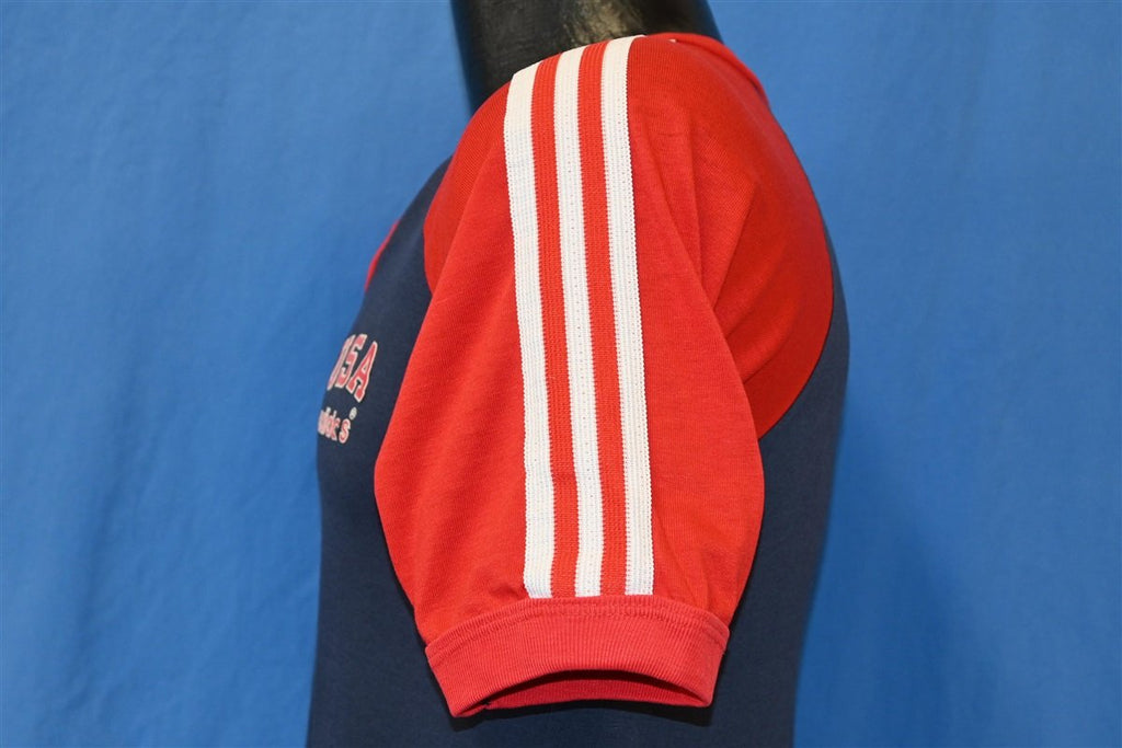 80s Adidas USA Raglan United States Three Stripe t-shirt product image 3