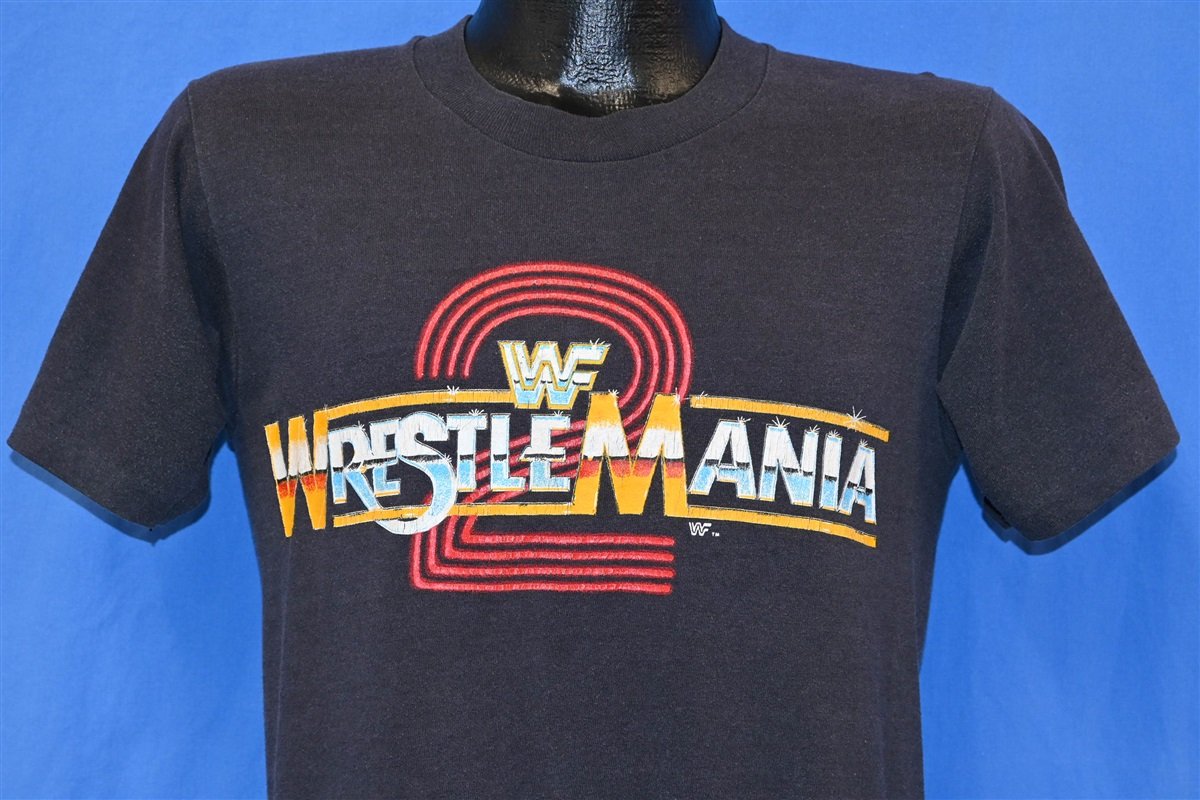 80s Wrestlemania 2 WWF WWE Promo Wrestling t-shirt Small product image 1