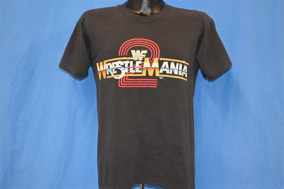 80s Wrestlemania 2 WWF WWE Promo Wrestling t-shirt Small product image 2
