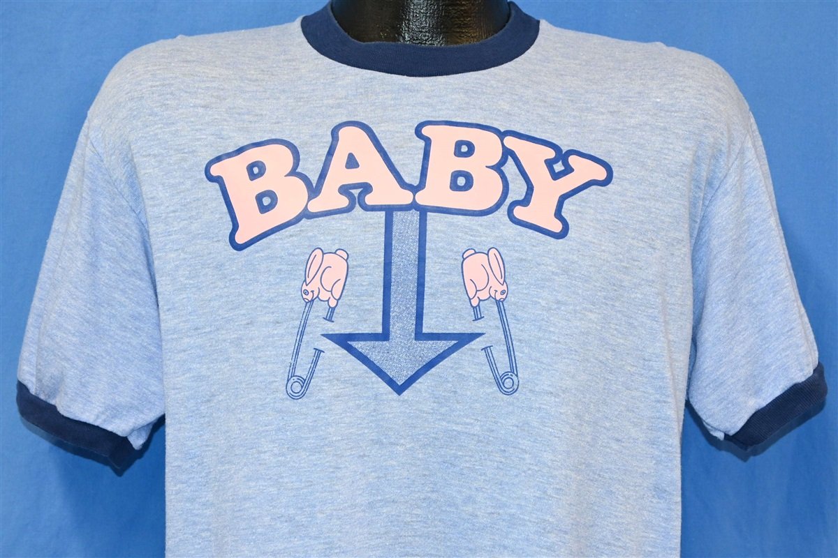 80s Baby Pregnancy Mother Mom Funny Ringer t-shirt Large product image 1