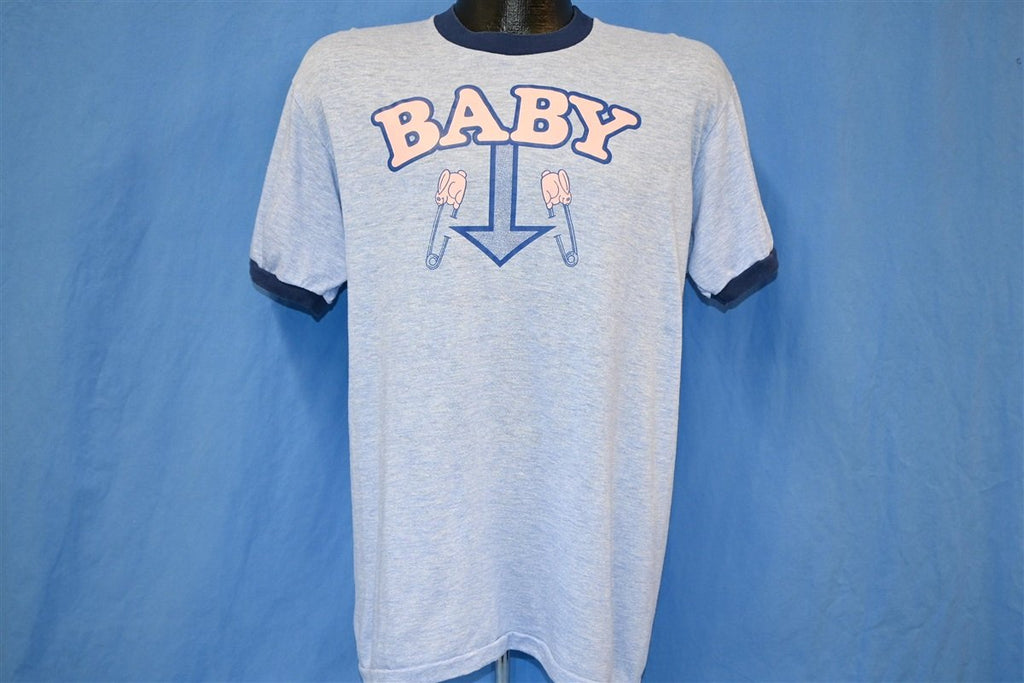 80s Baby Pregnancy Mother Mom Funny Ringer t-shirt Large product image 2