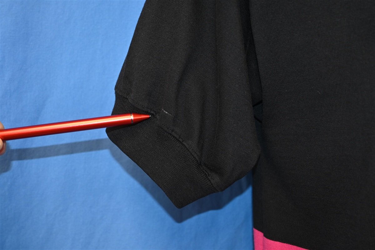 80s Black Pink Green Striped Skate Surf t-shirt Medium product image 4