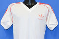 80s Adidas Jersey Trefoil Three Stripe V-neck t-shirt Medium product image 1