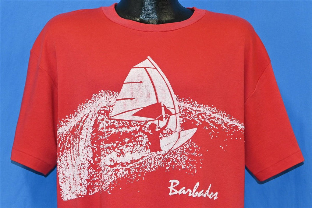 80s Barbados Windsurfing Ocean Wave Surf t-shirt Large product image 1