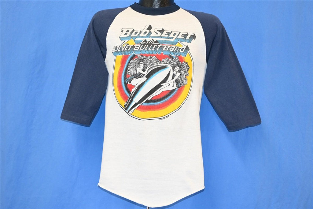 80s Bob Seger Silver Bullet Band Pinup Girl Raglan t-shirt product image 2