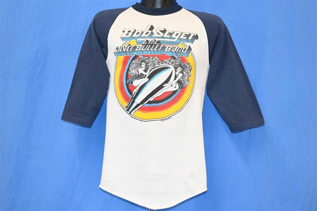 80s Bob Seger Silver Bullet Band Pinup Girl Raglan t-shirt product image 2