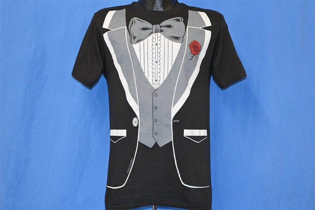 80s Tuxedo Suit Jacket Bow Tie Costume Funny t-shirt Small product image 2