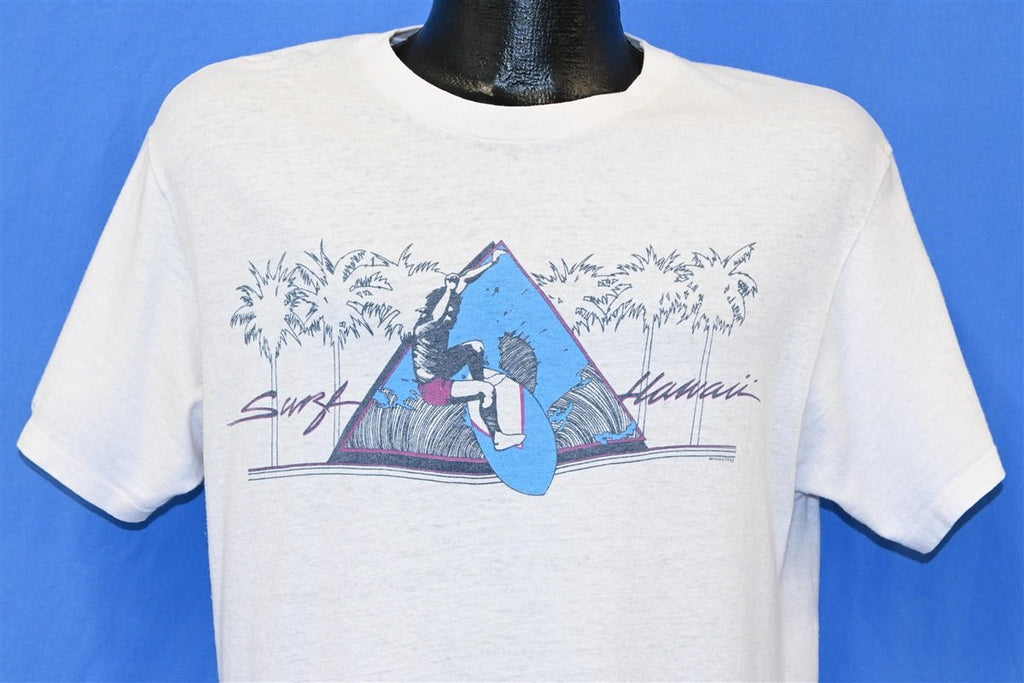 90s Surf Hawaii Palm Tree White Wave Surfing t-shirt Large product image 1
