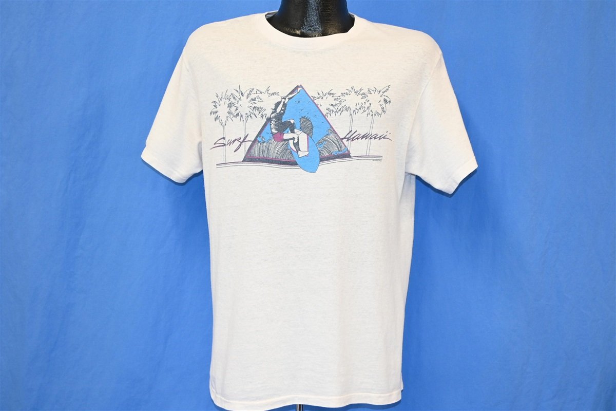 90s Surf Hawaii Palm Tree White Wave Surfing t-shirt Large product image 2