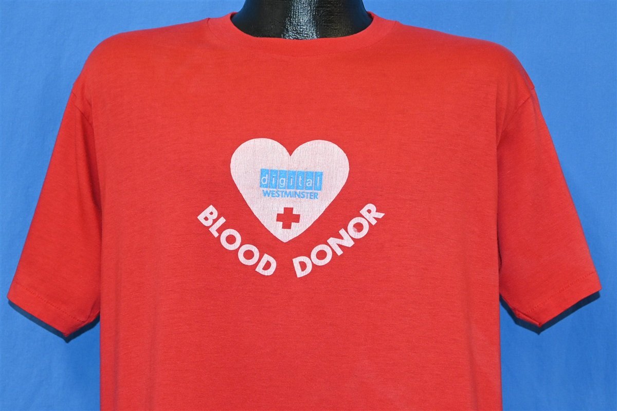 80s Red Cross Blood Donor Digital Westminster t-shirt Large product image 1