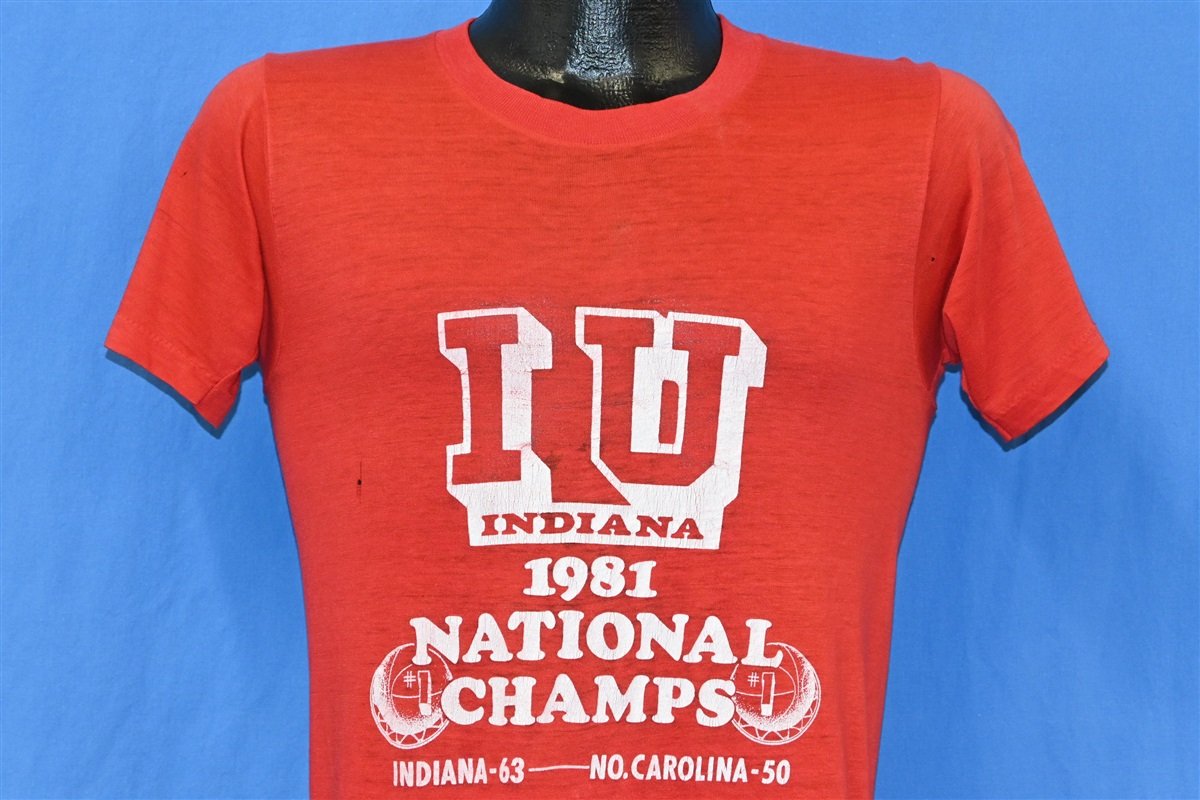 80s Indiana Hoosiers 1981 NCAA Basketball Champs t-shirt product image 1