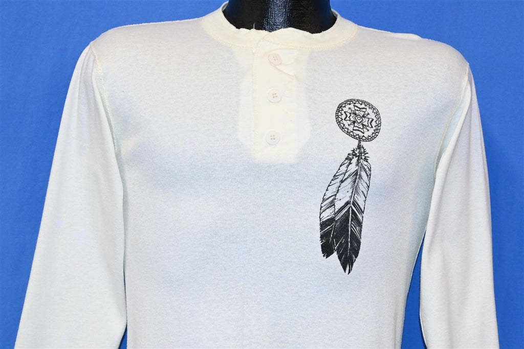 80s Native American Dreamcatcher Henley Rib Knit t-shirt product image 2