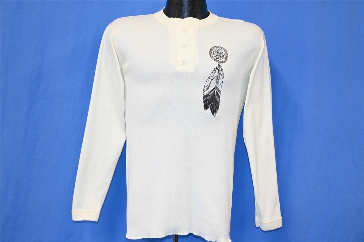 80s Native American Dreamcatcher Henley Rib Knit t-shirt product image 3