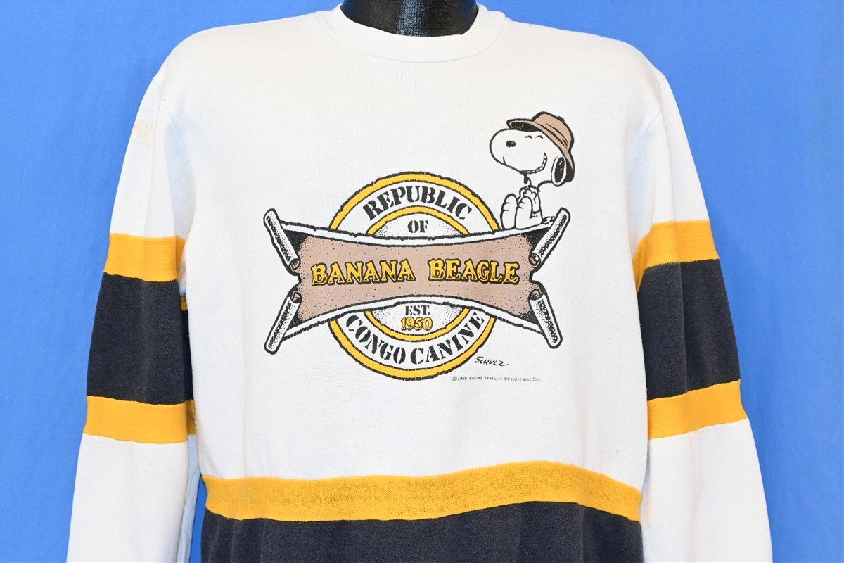 80s Snoopy Banana Beagle Congo Canine Sweatshirt Extra Large product image 1