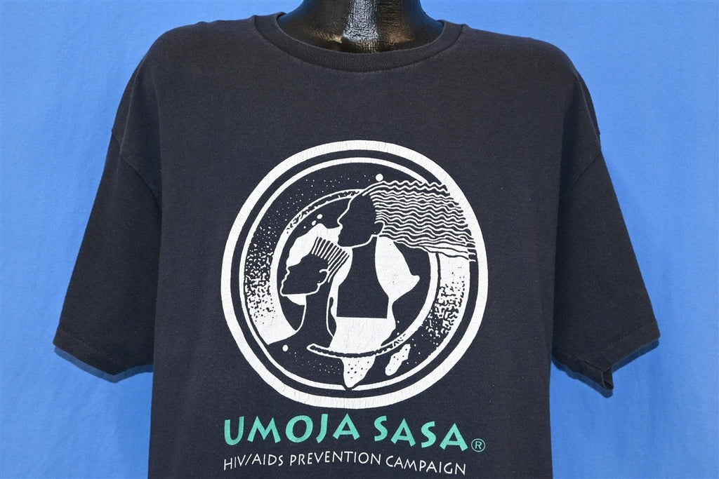 90s Umoja Sasa HIV AIDS Prevention NYC t-shirt Extra Large product image 1