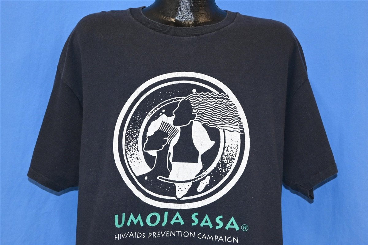 90s Umoja Sasa HIV AIDS Prevention NYC t-shirt Extra Large product image 1