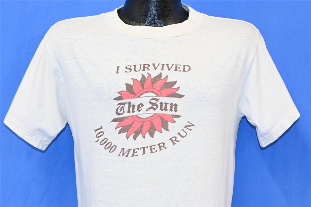 70s I Survived The Sun 10K Meter Run Distressed t-shirt product image 1