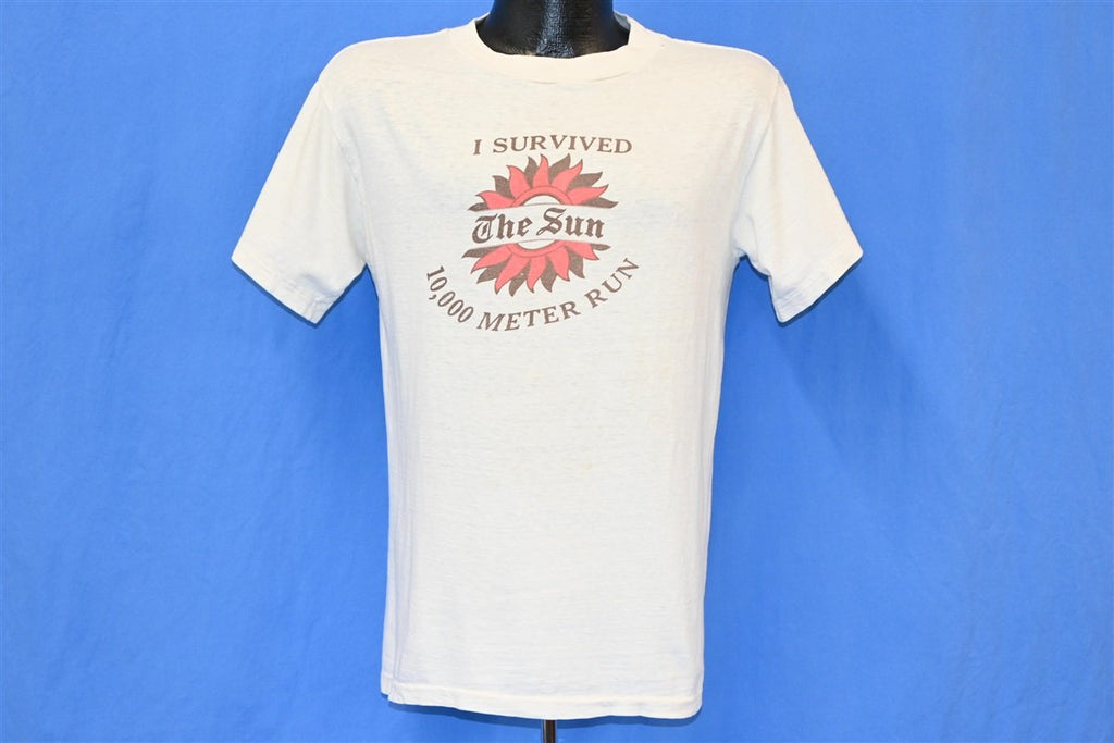 70s I Survived The Sun 10K Meter Run Distressed t-shirt product image 2