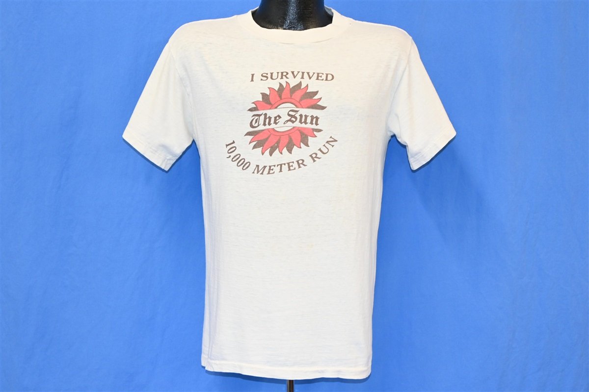 70s I Survived The Sun 10K Meter Run Distressed t-shirt product image 2