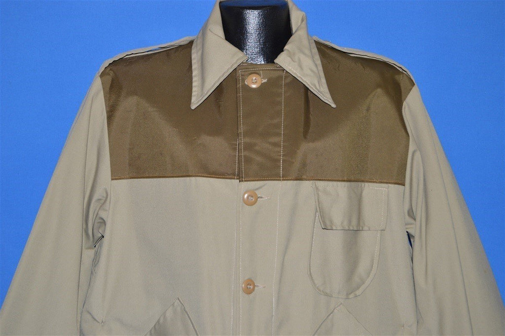 80s Saf-T-Bak Khaki Water Repellent Hunting Jacket Large product image 1
