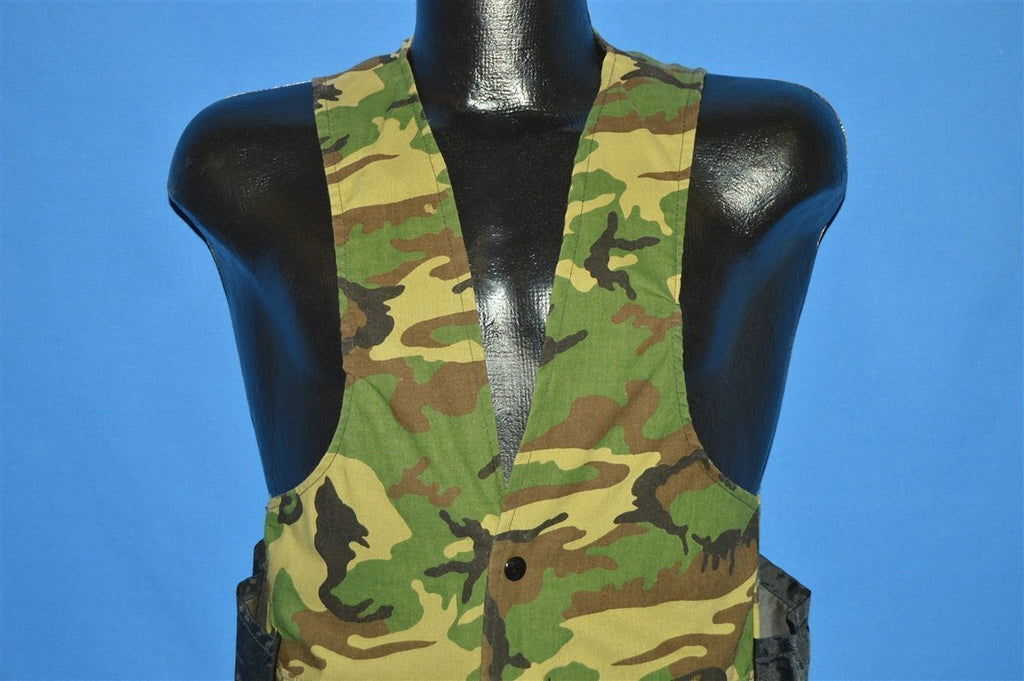 80s Woodland Camo Hunting Vest Small product image 1