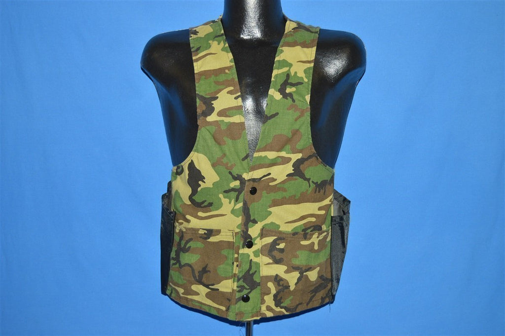80s Woodland Camo Hunting Vest Small product image 2