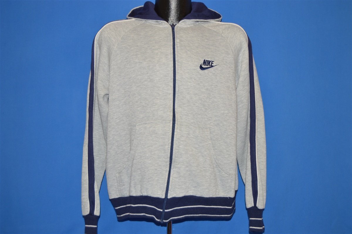 80s Nike Heather Grey Striped Track Jacket Medium product image 2