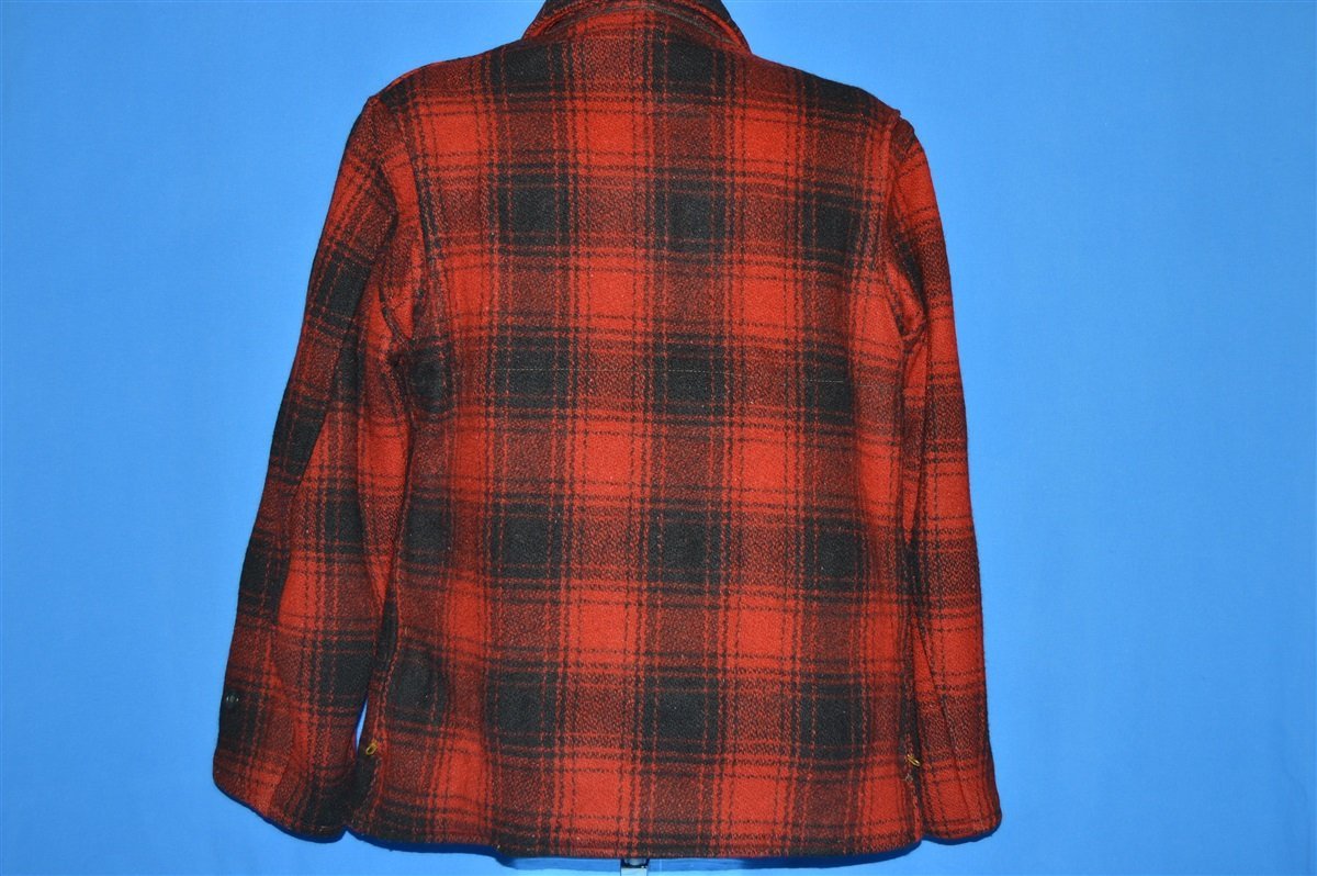50s Red Black Mackinaw Wool Hunting Jacket Medium product image 3