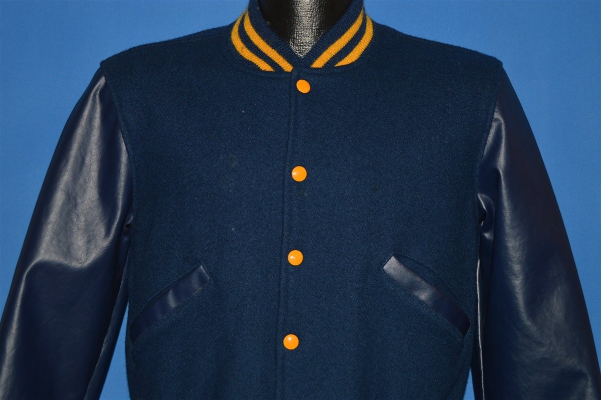 70s JKHA Wool Snap Up Letterman Jacket Youth Large product image 1