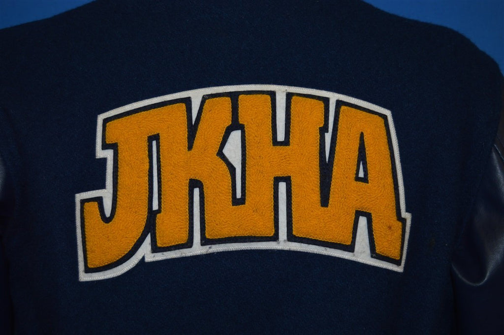 70s JKHA Wool Snap Up Letterman Jacket Youth Large product image 4