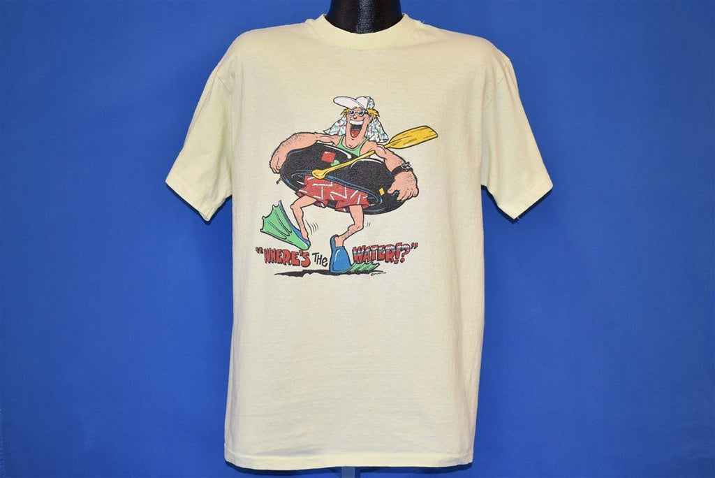 80s Where's The Water!? Funny Tubing t-shirt Large product image 2