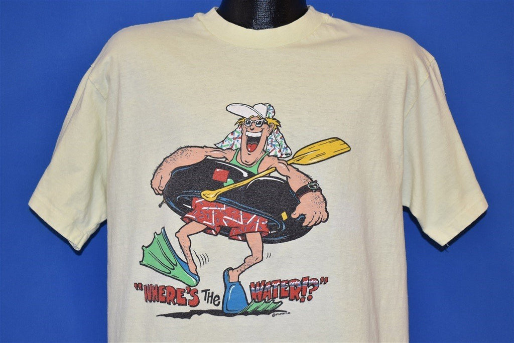 80s Where's The Water!? Funny Tubing t-shirt Large product image 1