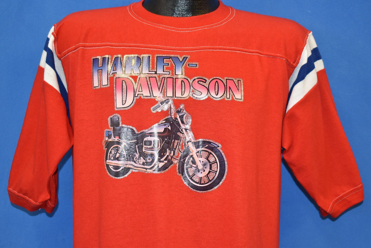 70s Harley Davidson Glitter Iron On Jersey t-shirt Large product image 1